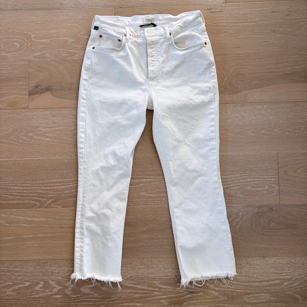 Citizens of Humanity Women's Isola Cropped Boot Jeans White sz 29 - Picture 2 of 8